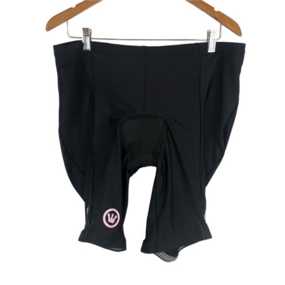 Canari Women’s Size XXL Black Padded Bike Bicycle Cycling Shorts Pink decals